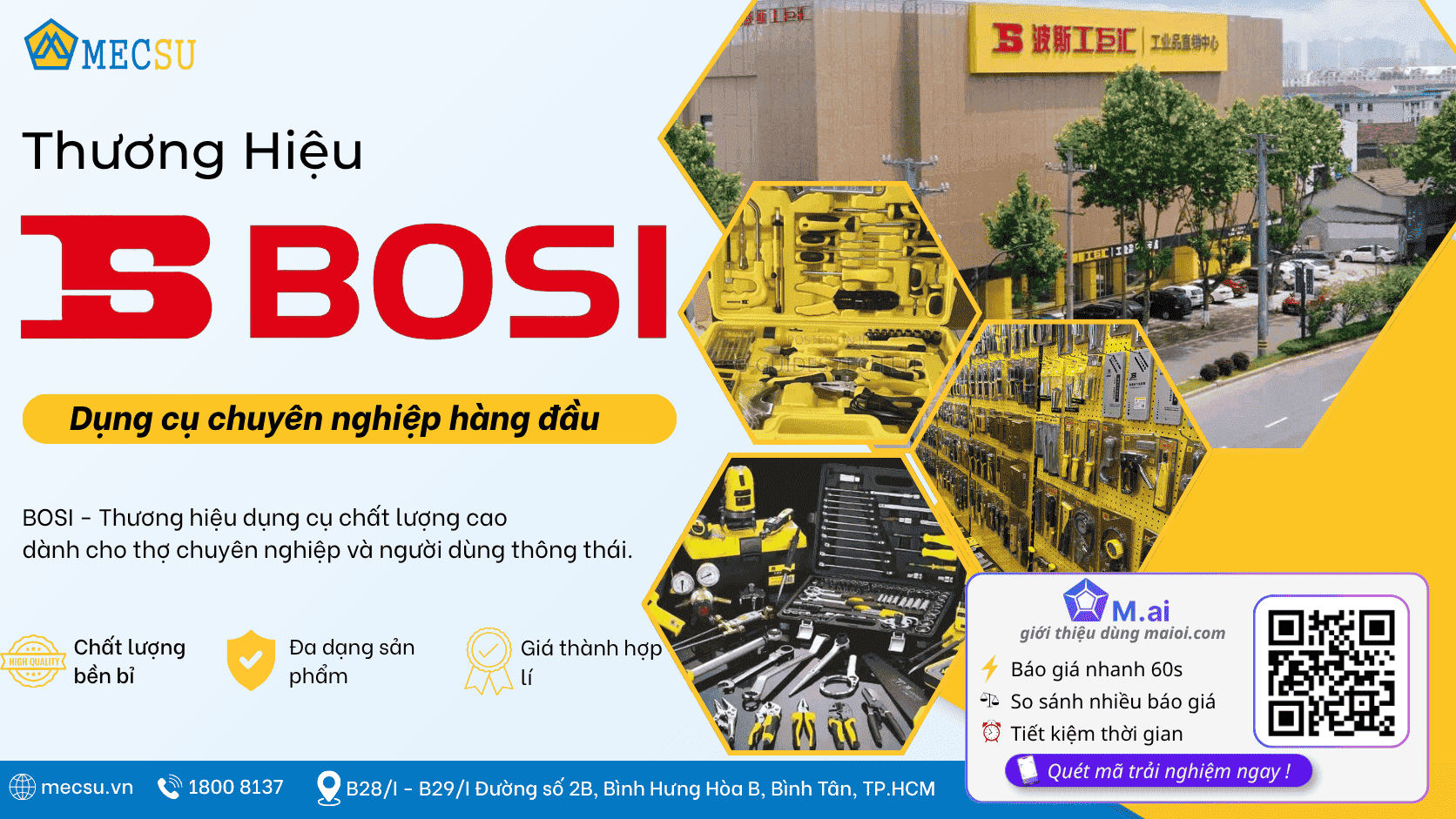 BOSI - Thương Hiệu Dụng Cụ Cầm Tay Top 3 Trung Quốc 2026